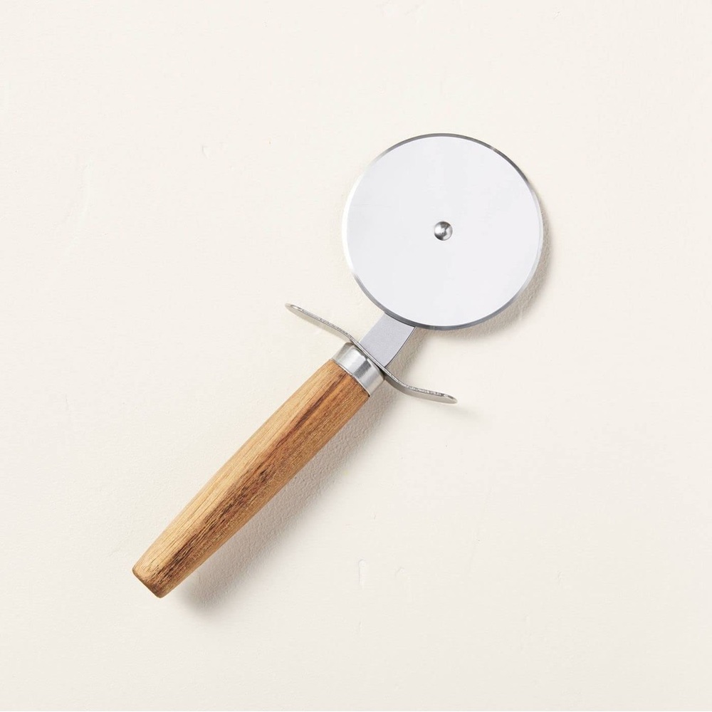 HEARTH & HAND WITH MAGNOLIA Wood Handle Pizza Cutter NEW WITH TAG